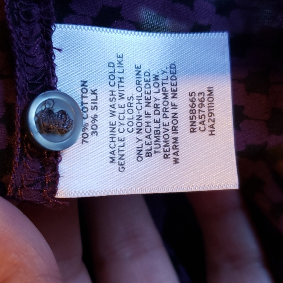 Halogen Purple Checked Blouse L - Picture 3 of 7
